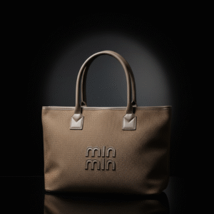 Brown Textured Tote Bag