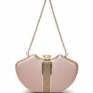 blush pink luxury party clutch